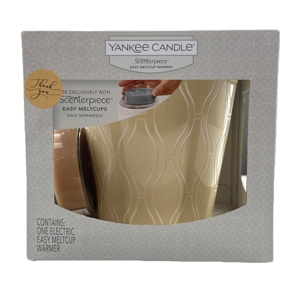 Yankee Candle Scenterpiece Archer MeltCup Warmer Tan Electric Café Al Fresco